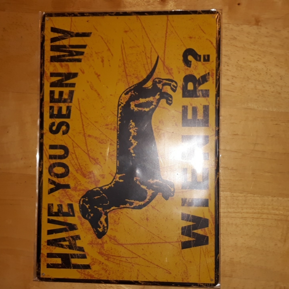 Wiener Dog Metal Sign
